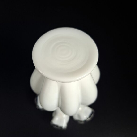 Fenton Silvercrest White Milk Glass Ruffled Melon Vase Elegant Home Decor - Picture 10 of 15